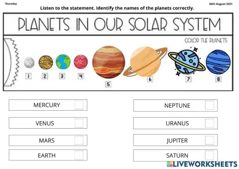 Our Solar System Year 3