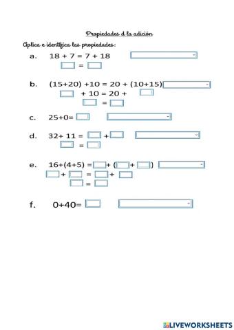 Propiedades de la suma