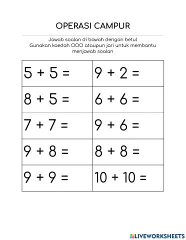 Latihan campur 1