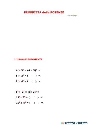 Proprietà delle potenze