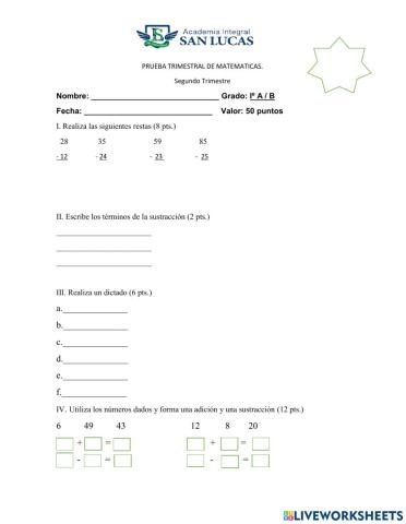 Relación entre la adición y la sustracción