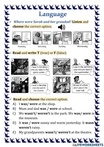 Was-were + places in town