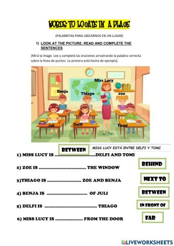 Words to locate us in a place