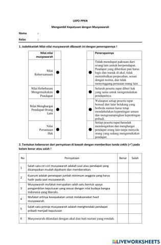 LKPD PPKN 6 Musyawarah