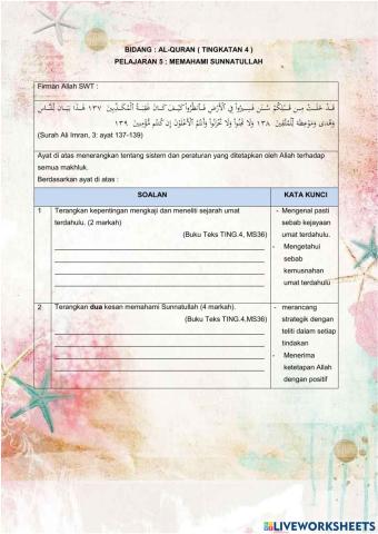 Pelajaran 5 : tingkatan 4