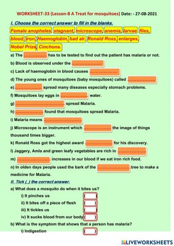 A treat for mosquitoes