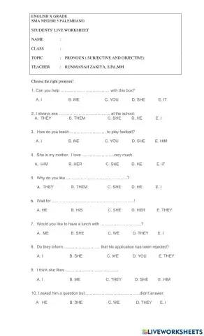 Lkpd pronoun x 3.1 2021 - 2022