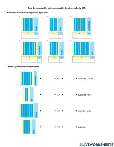 Composición y descomposición de números hasta 100