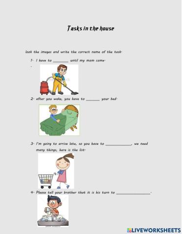 Tasks in home
