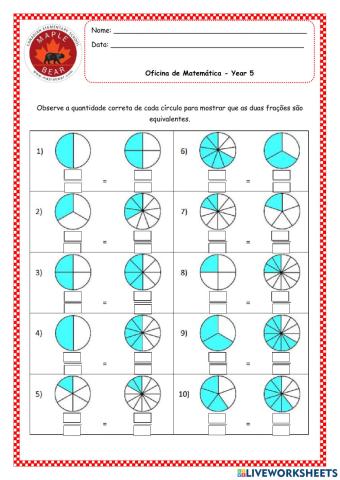 Frações equivalentes