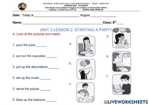 Starting a party -statements