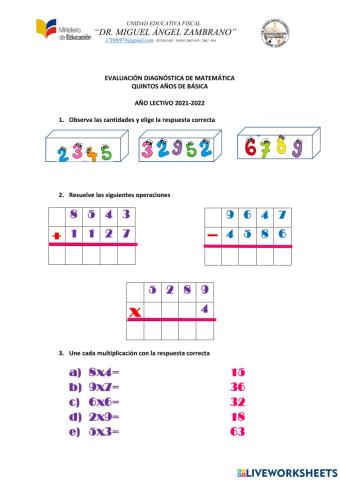 Diagnostico matematica