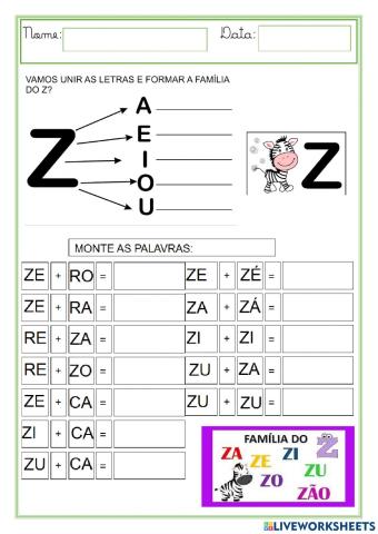 Português letra Z