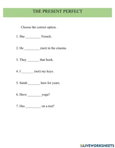 The present perfect - never and ever.