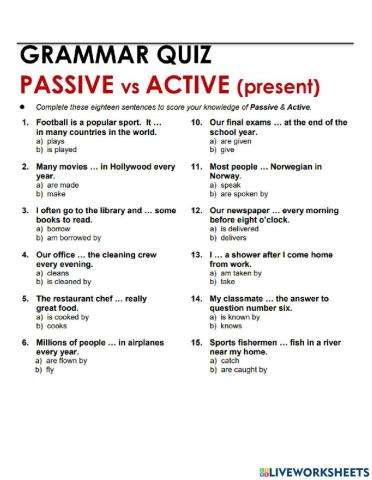 PAssive present
