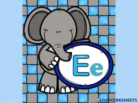 Listen and repeat: letter E-e
