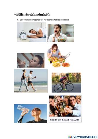 Hábitos para la vida saludable