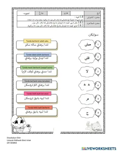 Tahun 4: Tanda Waqaf