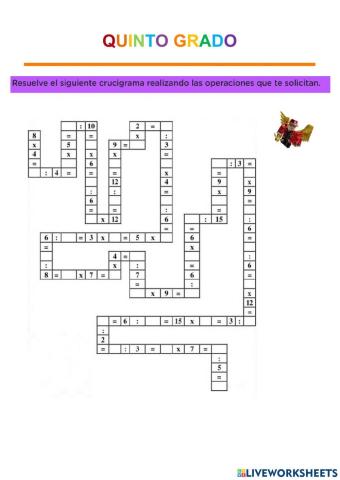 Crucigrama matemàtico