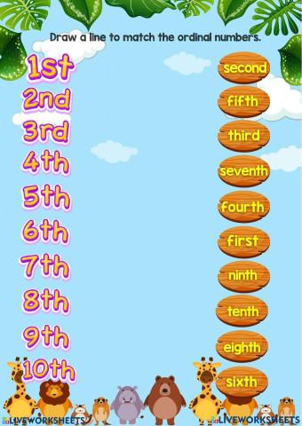 Exercise 1 ordinal numbers