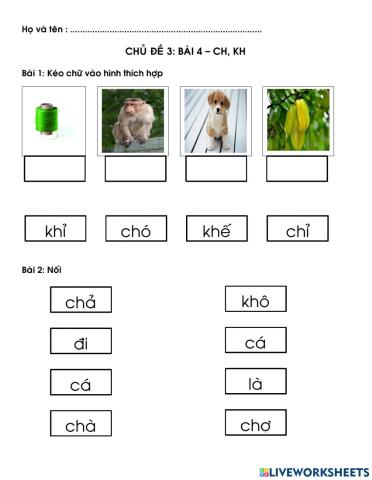 Chủ đề 3: Bài 4 ch kh