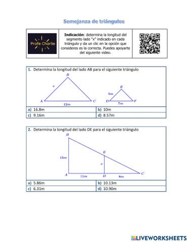 Semejanza de triángulos