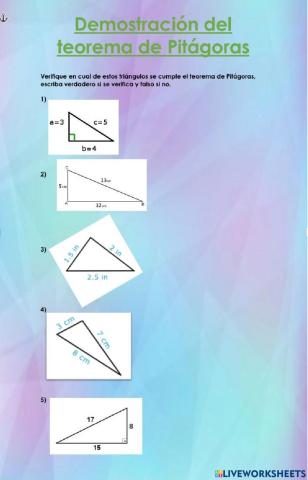 Demostración del teorema de Pitágoras