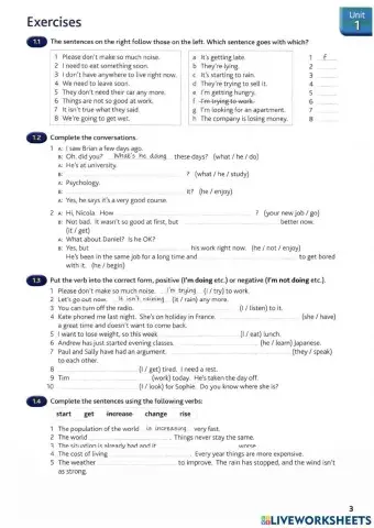 Present Simple and Present Continuous