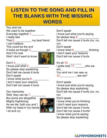 Present continuous listening comprehension