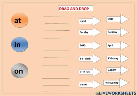 Prepositions of time