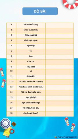 Dò bài lớp 3 27-8