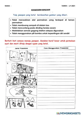 Moral Tahun 6 Kesederhanaan