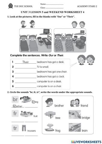 AS2 - U3 - L5 and WEEKEND WORKSHEET