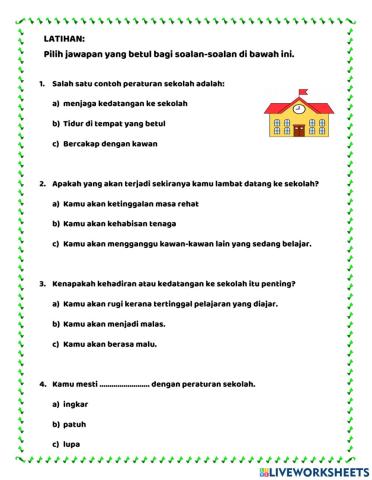 Mematuhi Peraturan Sekolahj