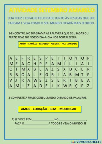 Atividade setembro amarelo