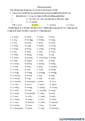 Grade 9- s-es pronunciation