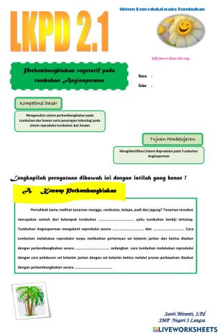 Perkembangbiakan vegetatif pada angiospermae