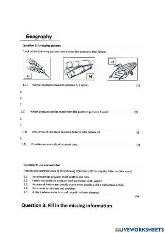 Geogrophy paper 1