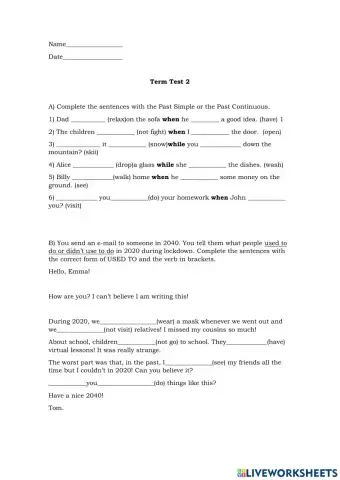 2nd year term test 2