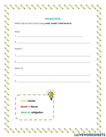 Must, mustn-t and have to