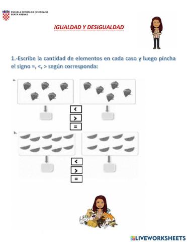 Igualdad, desigualdad.