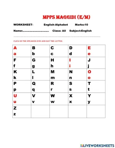 English alphabet-speaking