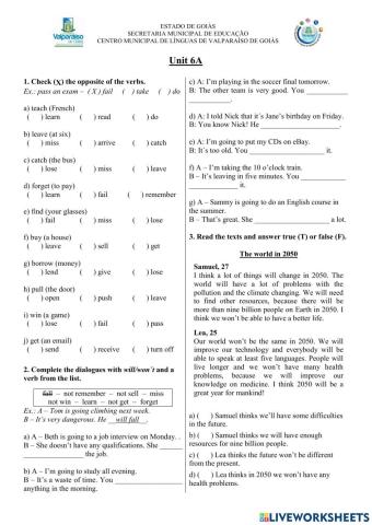 CMLV Level 3A File 6A