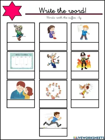 Words with the suffix -ly