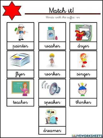 Words with the suffix -er