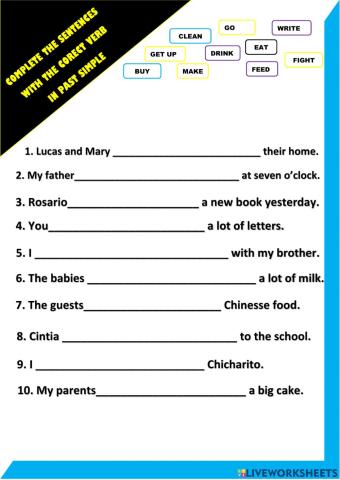 Past simple - Affirmative sentences