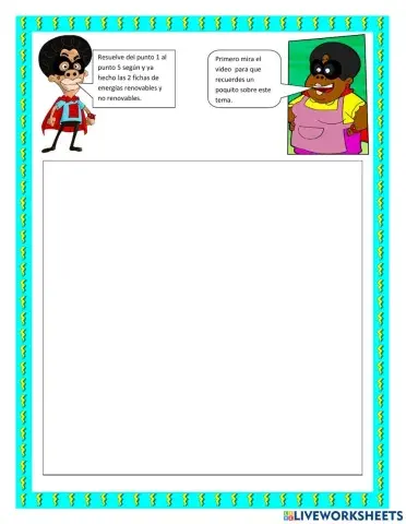 Ficha de las Energías Renovables y no Renovables:)