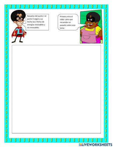 Ficha de las Energías Renovables y no Renovables:)