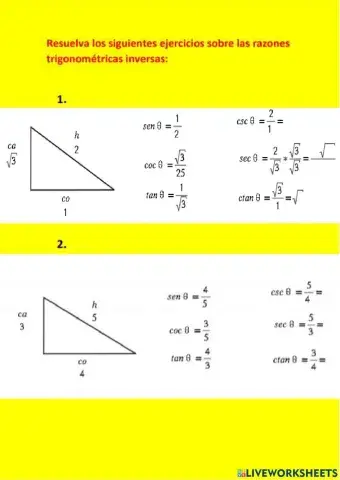 Razones trigonométricas inversas