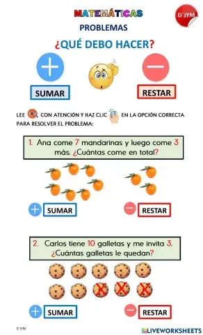 Sumar o Restar - Problemas